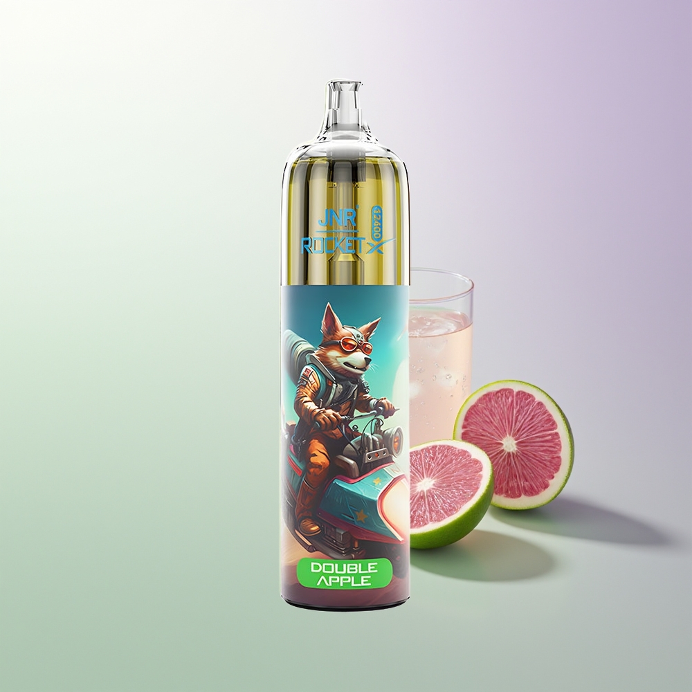 JNR Rocket-X 12400 Pufova Podešavani Protok Vazduha RGB Svetla 1.2ohm Mesh Kalem Brzo Punjenje Dvostruka Jabuka (Double Apple)