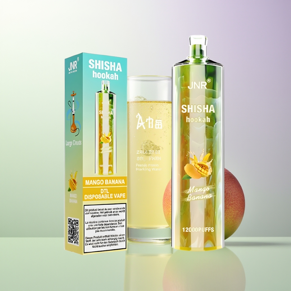JNR Shisha Hookah 12000 Pufova 750mAh Type-C Mango Banana
