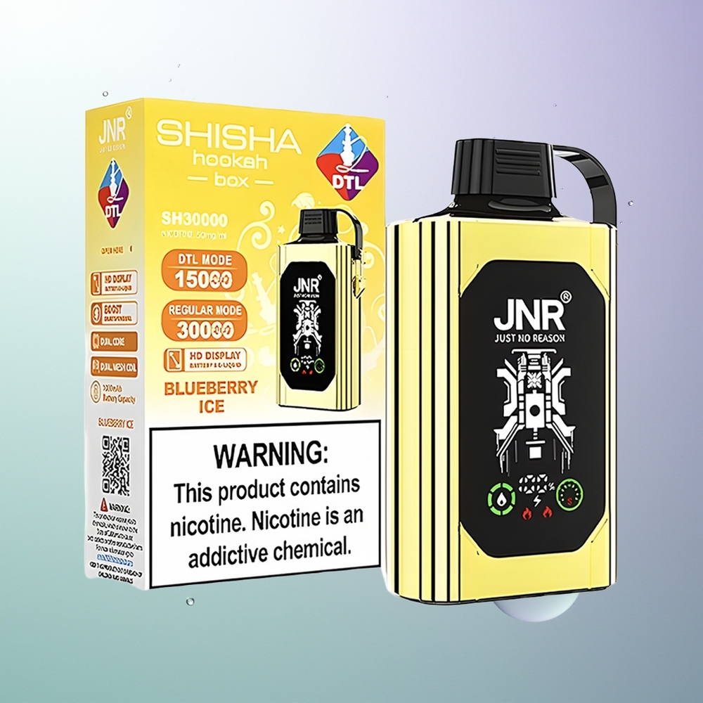 JNR Shisha Hookah Box 20500 Puffs HD Display 1000mAh 25ml Dual Mesh Coil Type-C 0% 2% 5% Borovnica Led Srpski Veletrgovci