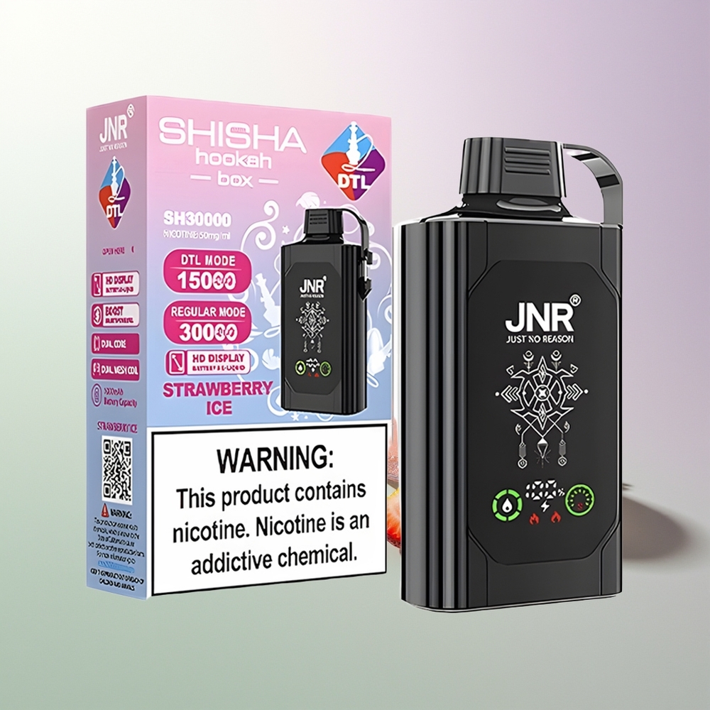 JNR Shisha Hookah Box 20500 Puffs HD Display 1000mAh 25ml Dual Mesh Coil Type-C 0% 2% 5% Jagoda Led Srpski Veleprodajci