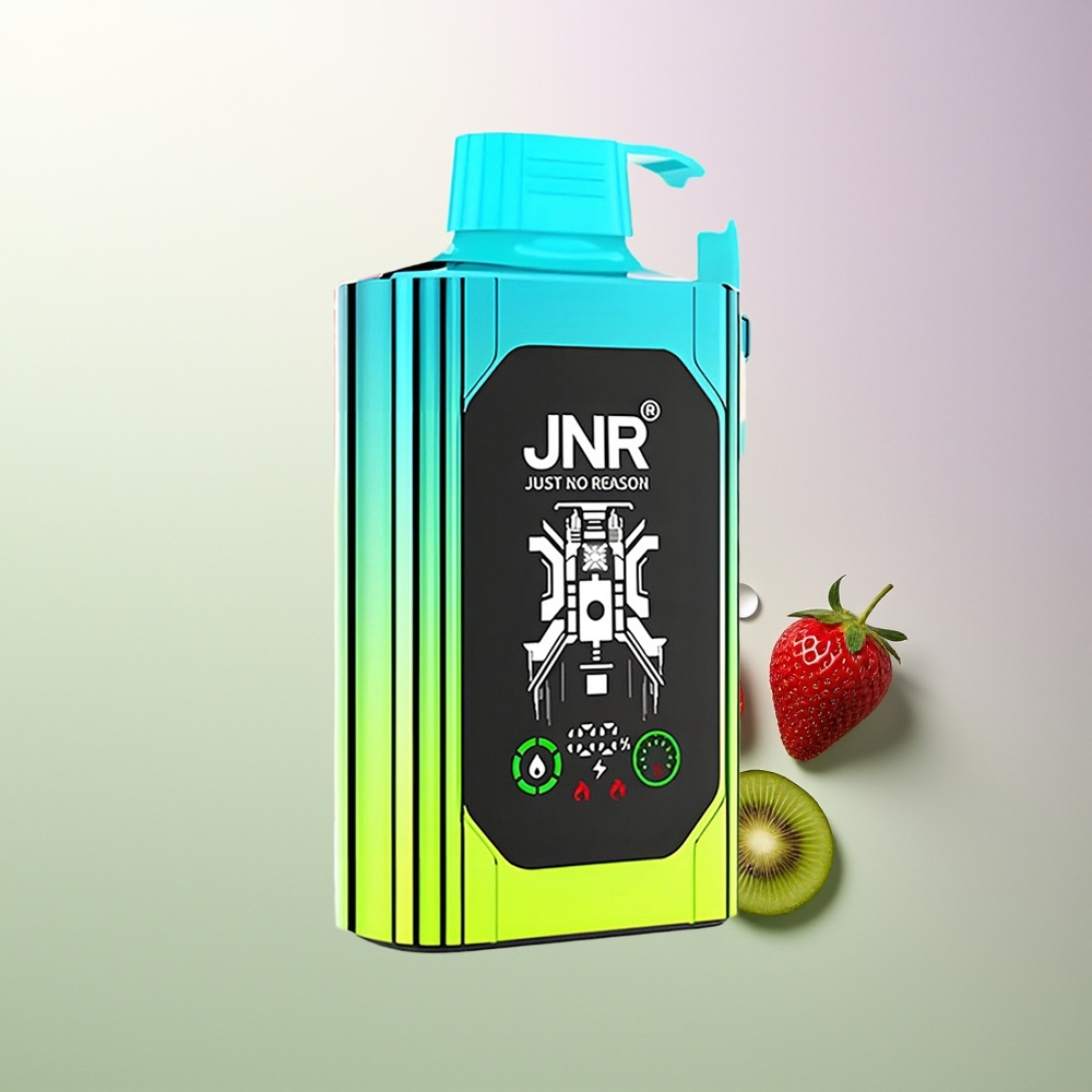 JNR Shisha Hookah Box 20500 Puffs HD Display 1000mAh 25ml Dual Mesh Coil Type-C Quick Charge 0% 2% 5% Jagoda-Kivi