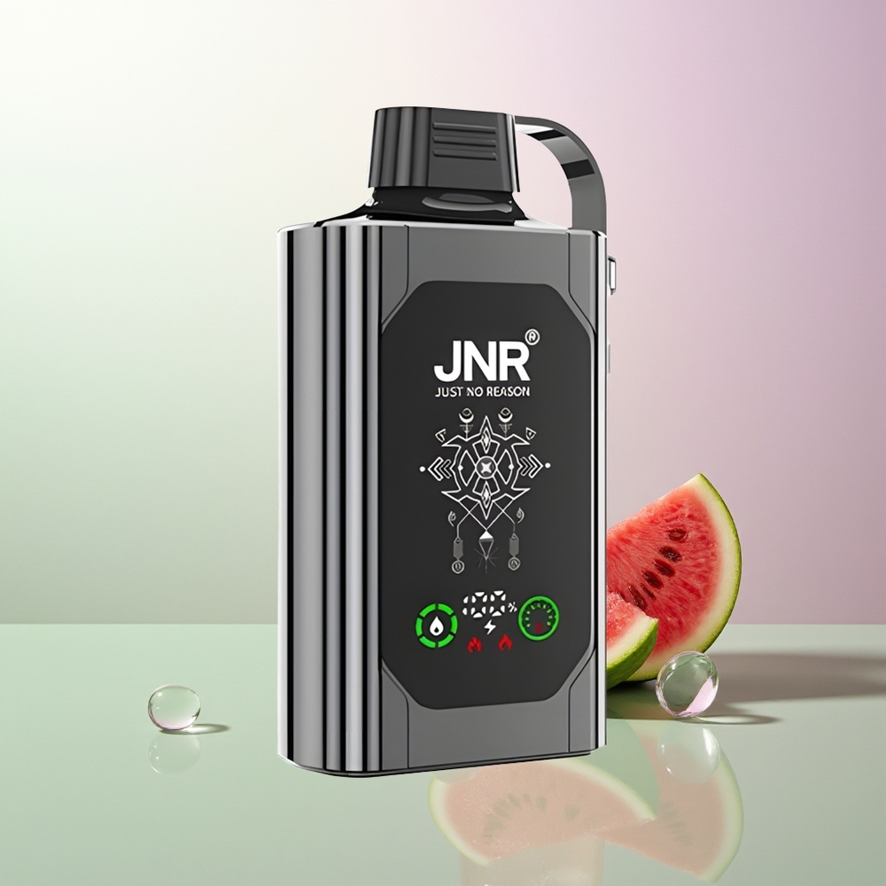 JNR Shisha Hookah Box 20500 Puffs HD Display 1000mAh 25ml Dual Mesh Coil Type-C Quick Charge 0%2%5% Ledenjena Lubenica