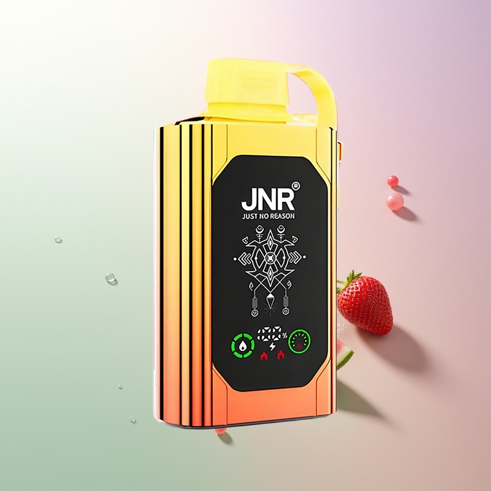 JNR Shisha Hookah Box 20500 Pufova HD Display 1000mAh 25ml Dual Mesh Coil Type-C Brusnica Jagoda Balon Žvaka