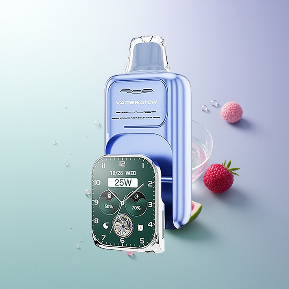 JNR VapeWatch 30000 Pufova Dual Mesh Coil 1000mAh Type-C Plava Malina Led Srpski Veleprodajci