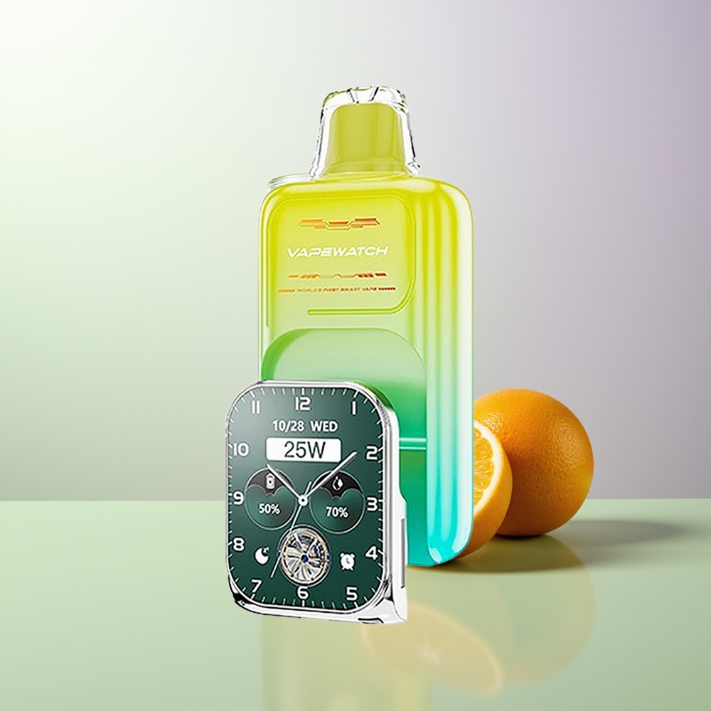 JNR VapeWatch 30000 Pufova Dual Mesh Coil Type-C Brzo Punjenje 1000mAh 19mL Narandža Mango