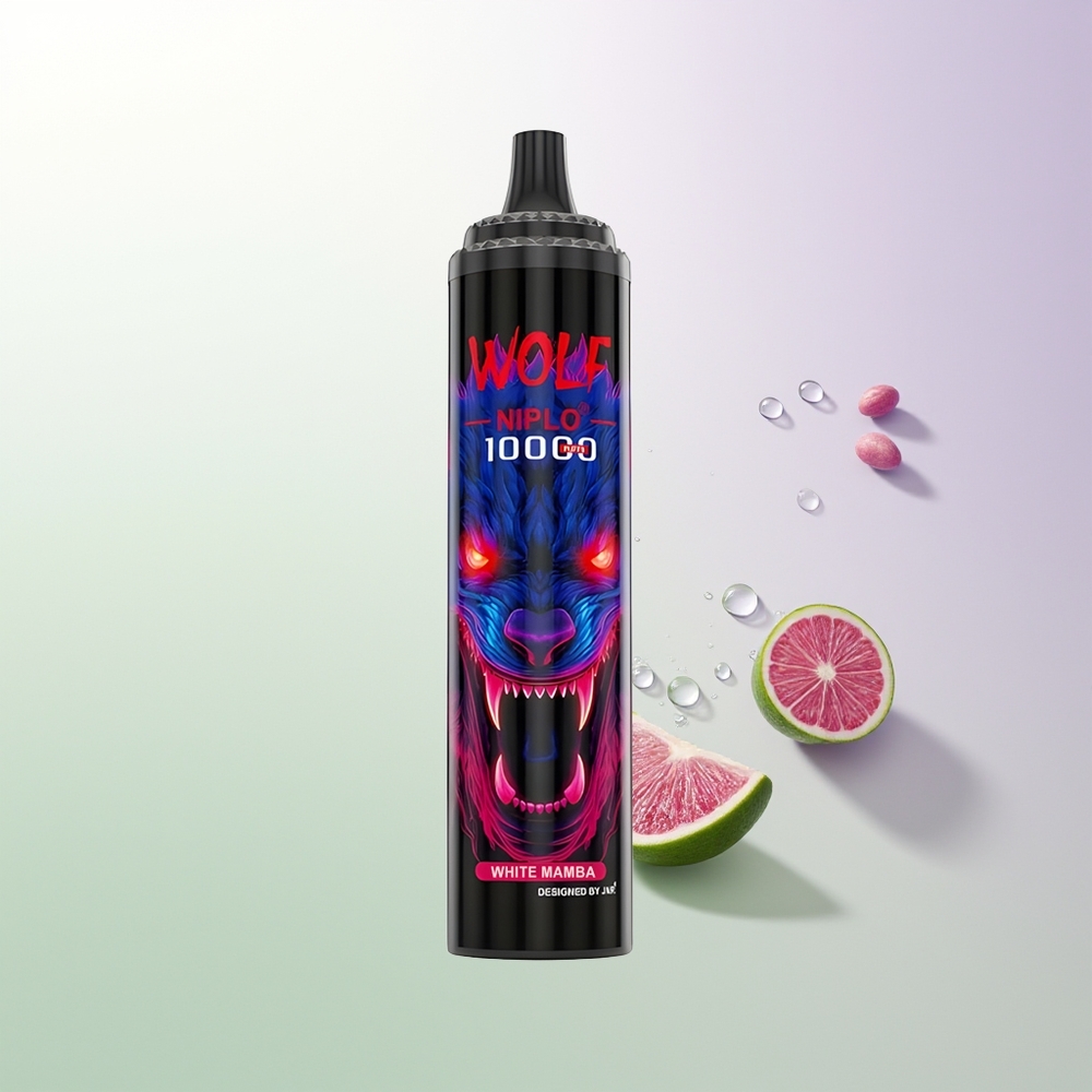 JNR Wolf Niplo 10000 Pufova 1.0 Ohm Mesh 650mAh 20ml 0% 2% 5% Tip-C Bela Mamba Srbijanski Dobavljači
