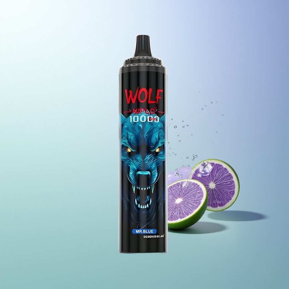 JNR Wolf Niplo 10000 Pufova 1.0 Ohm Mesh 650mAh 20ml Tip-C Plavi