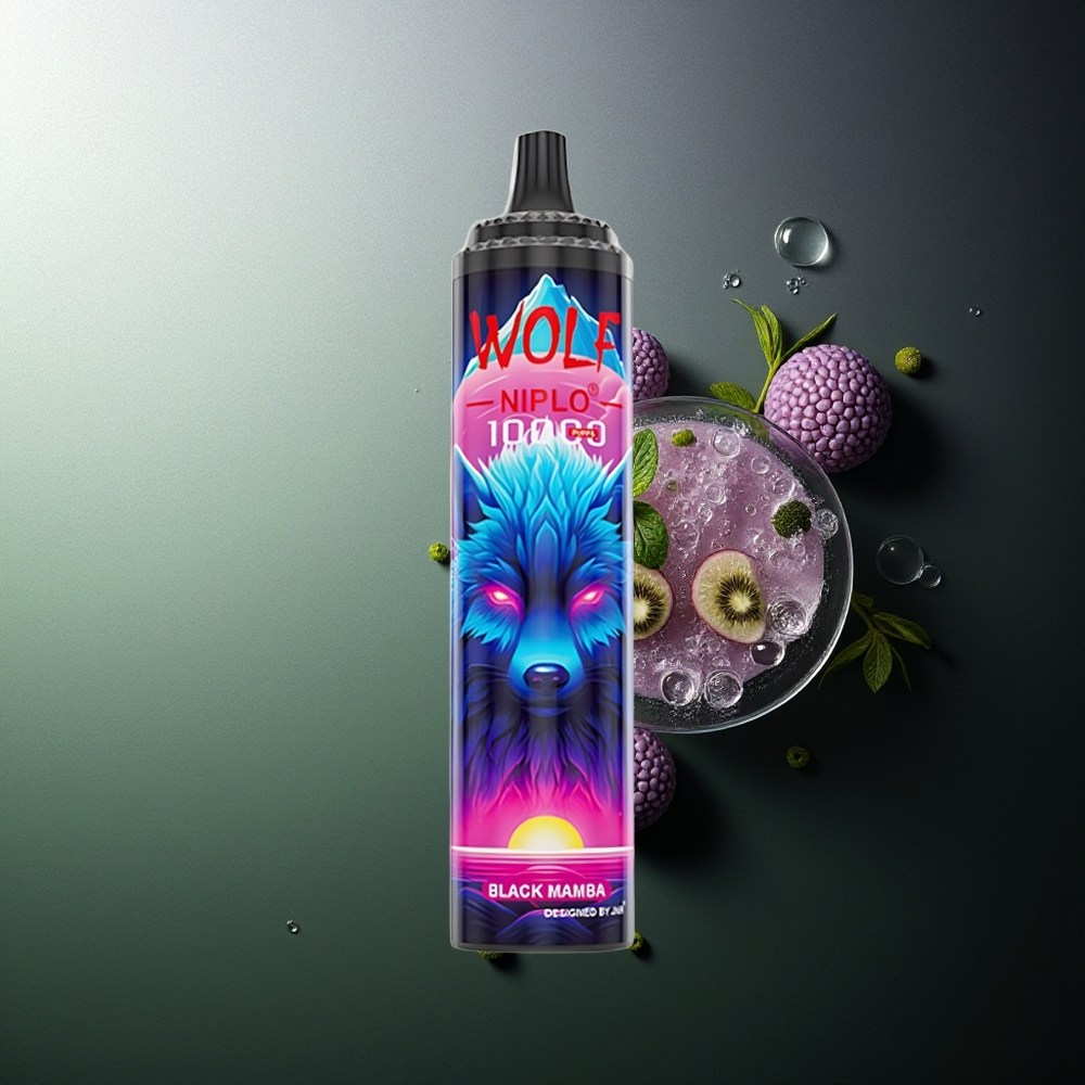 JNR Wolf Niplo 10000 Pufova 1.0 Ohm Mesh Coil 650mAh 20ml 0% 2% 5% Tip-C Brzo punjenje Crna Mamba Srpski Dobavljači