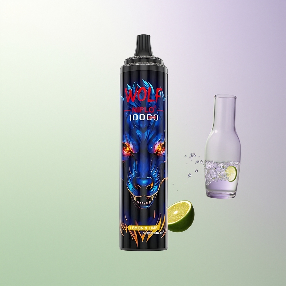 JNR Wolf Niplo 10000 Pufova Mesh 1.0 Ohm 650mAh 20ml 0%/2%/5% Type-C Limun & Lime Srpski Dileri
