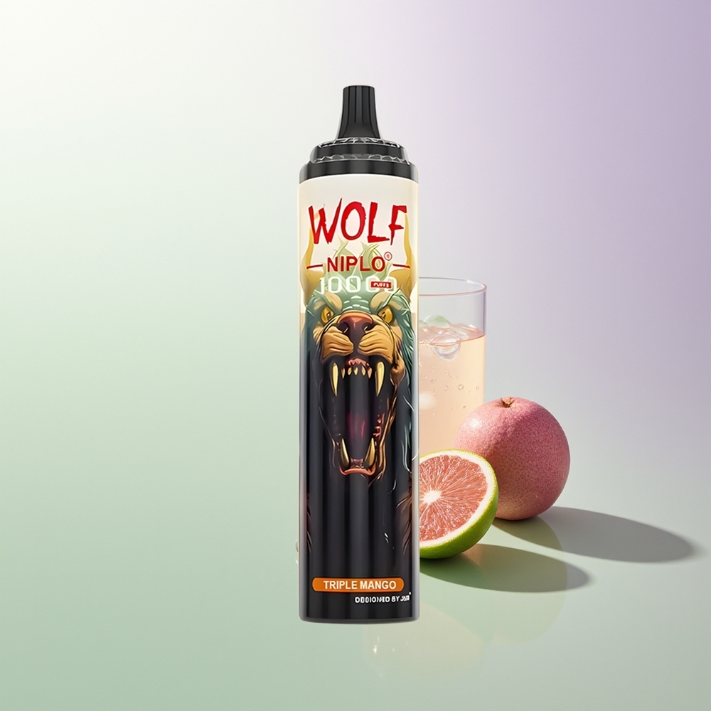 JNR Wolf Niplo 10000 Pufova Mesh Coil 1.0 Ohm 650mAh 20ml 0% 2% 5% Tip-C brzo punjenje Trostruki Mango