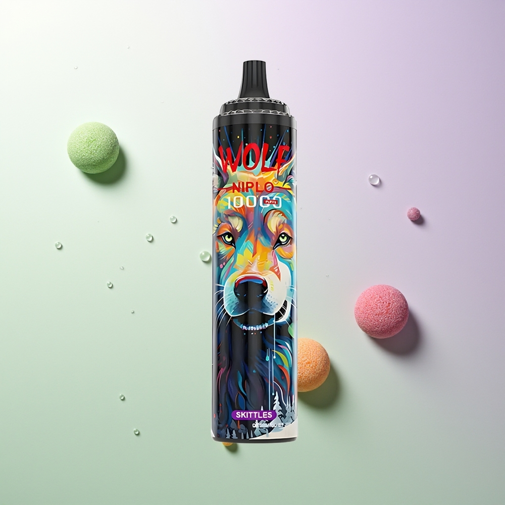 JNR Wolf Niplo 10000 Pufova Mesh Coil 1.0 Ohm 650mAh Tip-C Brzo Punjenje 20ml Skitlsi