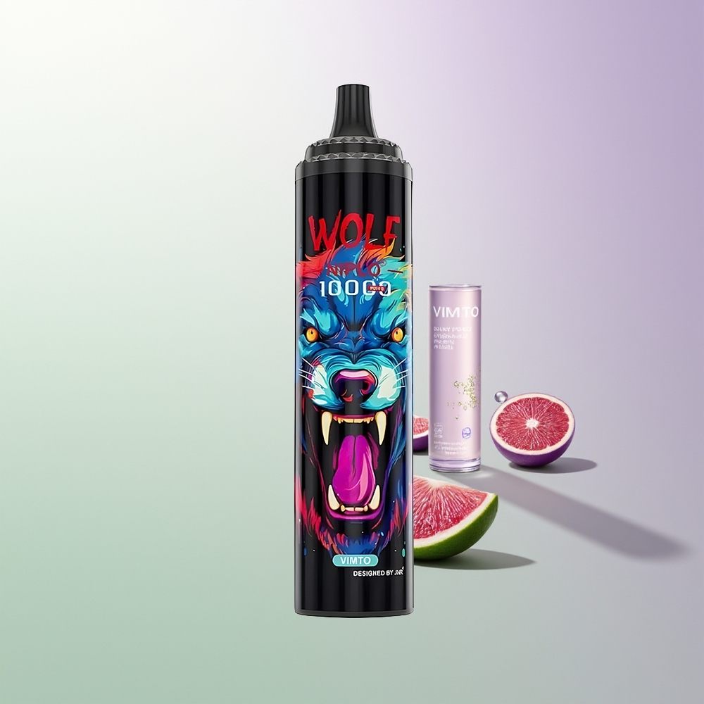 JNR Wolf Niplo 10000 Pufova Mesh Coil 1.0 Ohm 650mAh Type-C Vimto Srpski Distributeri