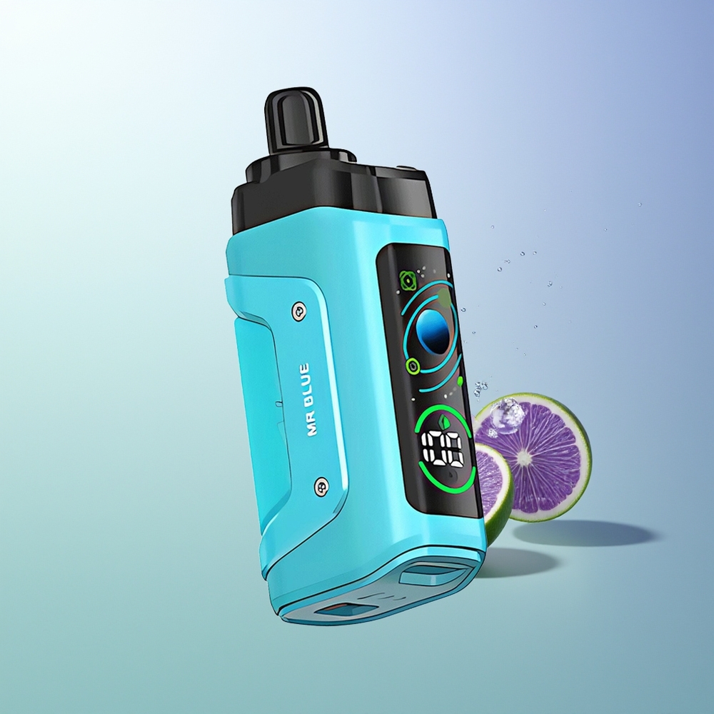 Razz Bar 45000 Pufova 1.0 Ohm Mesh Coil Tip C Punjenje 20 mg/ml Nikotina Gospodin Plavi
