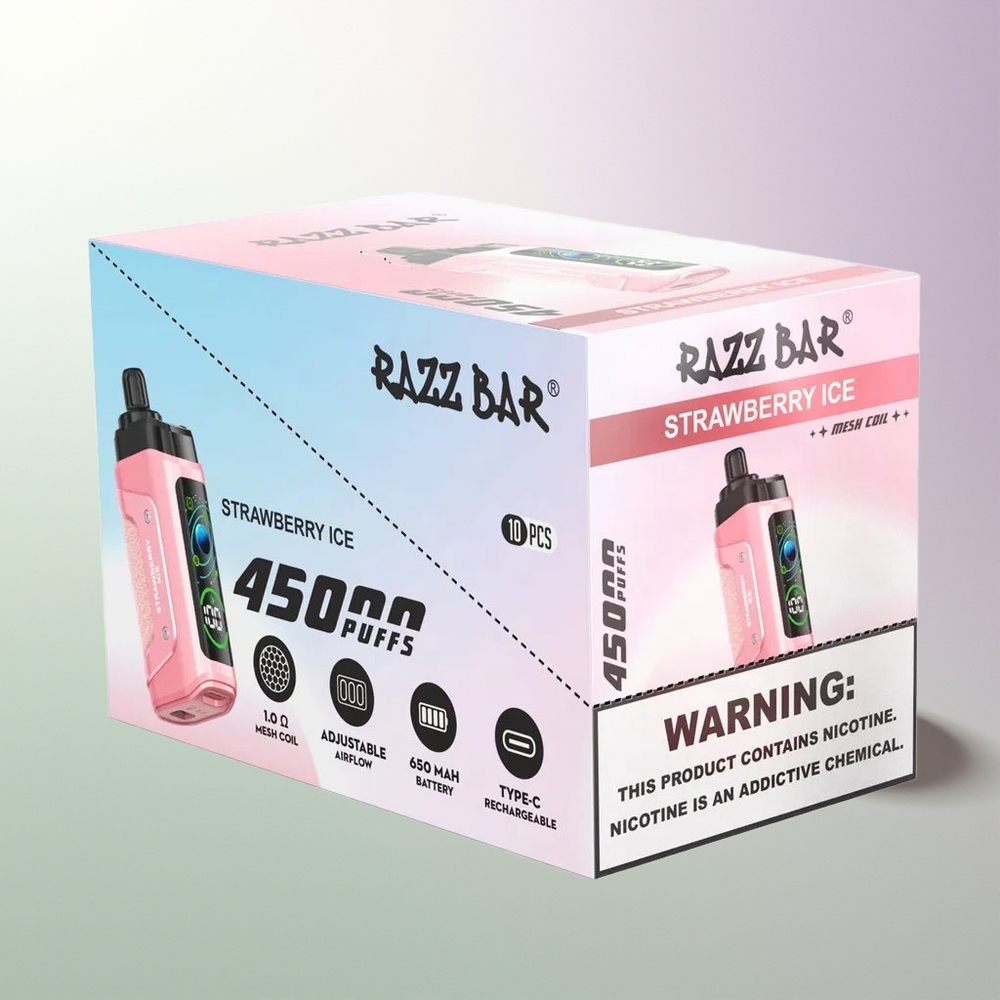Razz Bar 45000 Pufova Mesh Coil Type-C Jagoda Led