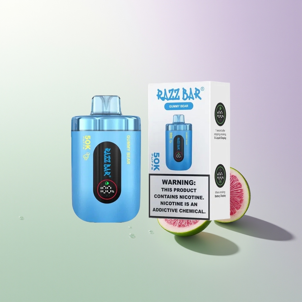 Razz Bar 50K Pufova Gumeni Medved 1.0 Ohm Mesh Coil 650 Mah Type-C 2% Nikotina