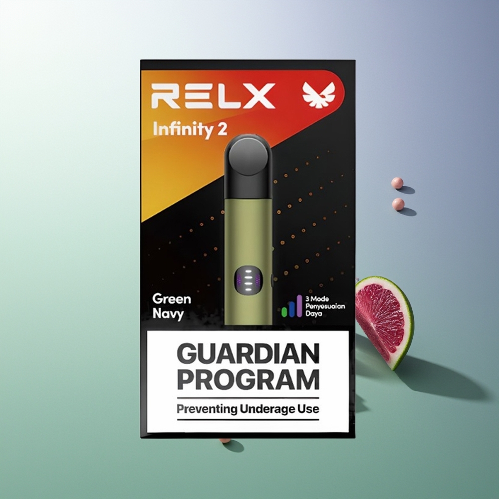 RELX Infinity 2 650 Usisaja Tanjir Kapacitet 1.9ml Baterija 440mAh Tip-C Zelenoplavi