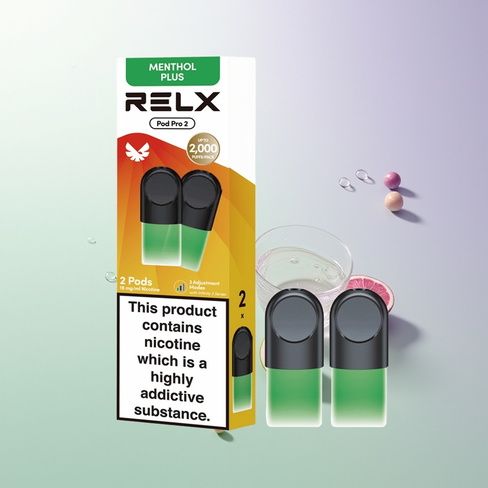 RELX Pod Pro 2 600 Pufova 1.9ml 3 Režima Napajanja Eco-Smooth-Boost Mentol-Menta Plus Srpski Dobavljači