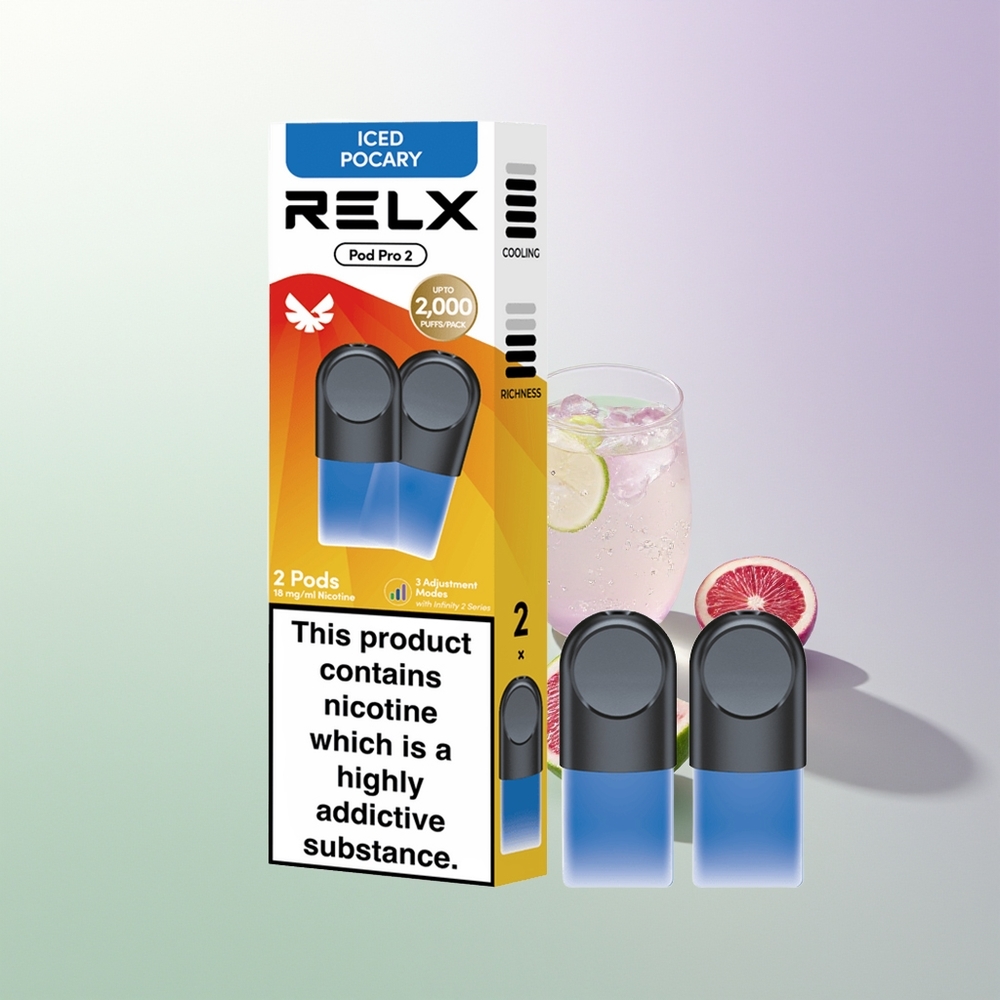 RELX Pod Pro 2 600 Pufova 1.9ml 3 Režima Napona Eco/Smooth/Boost Ledeni Napitak Pocary
