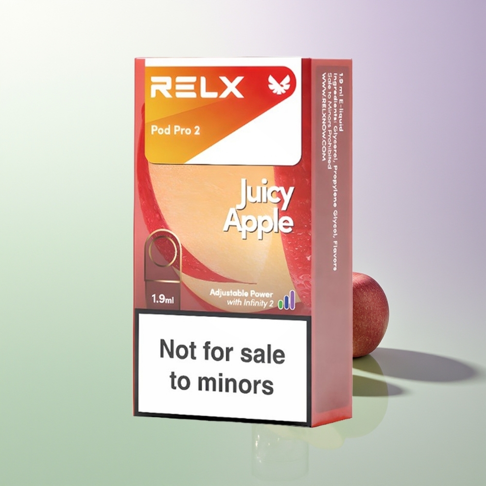 RELX Pod Pro 2 600 Pufova 1.9ml 3 Režima Napona (Eco, Smooth, Boost) Sočna Jabuka