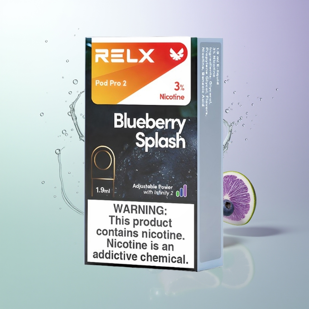 RELX Pod Pro 2 600 Puftova 1.9ml 3 Režima Napona Borovnica Splash