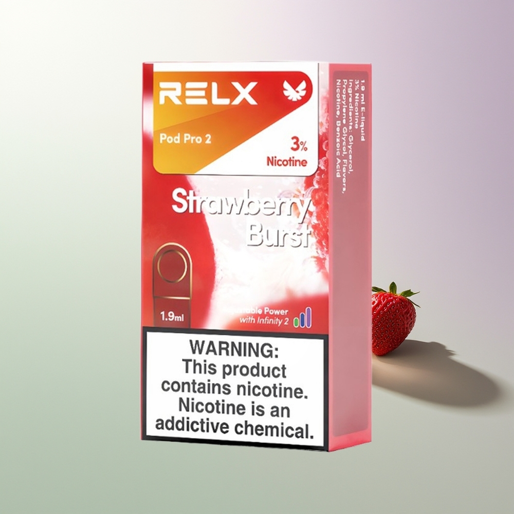RELX Pod Pro 2 600 Udaraja 1.9ml 3 Moda Napona Jagodna Eksplozija
