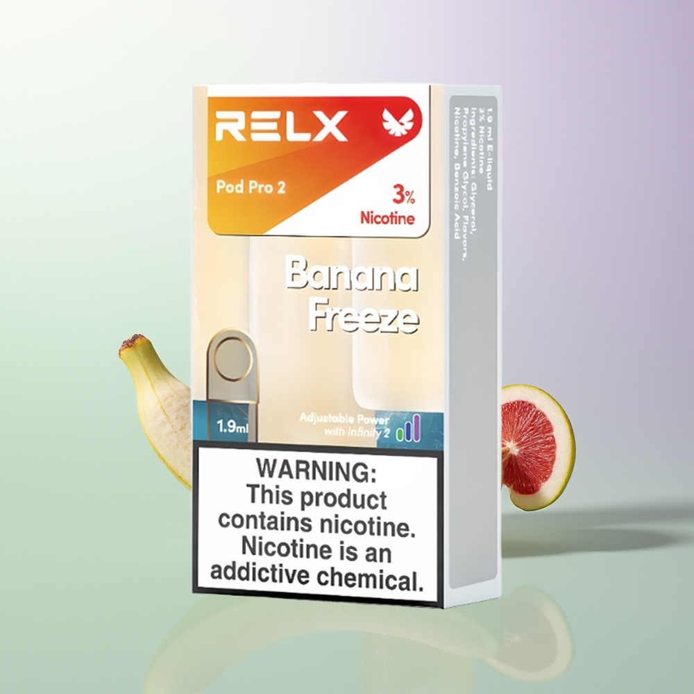 RELX Pod Pro 2 600 puševa 1.9ml 3 režima napona Banana Zamrznuti Srpski Veletrgovci