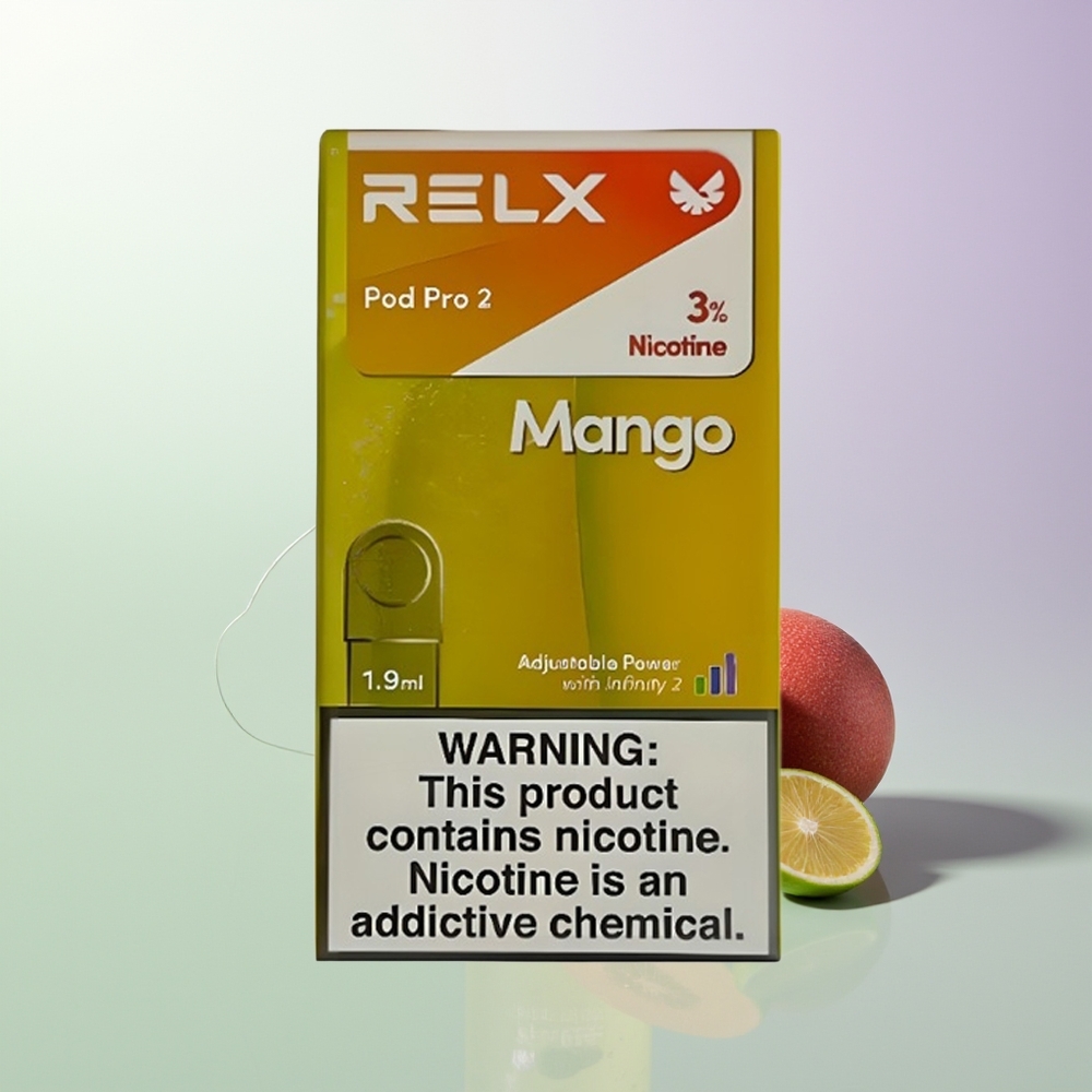 RELX Pod Pro 2 600 puševa 1.9ml 3 režima napona Mango Led Srbija Dobavljači