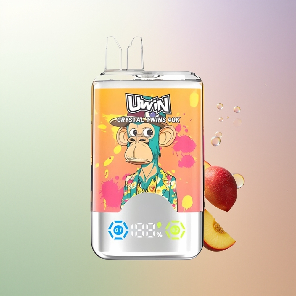 UWIN Crystal Twins 40000 Pufova Dva Ukusa 32ml 850mAh Tip-C Brest Mango Ananas Crveni Bik