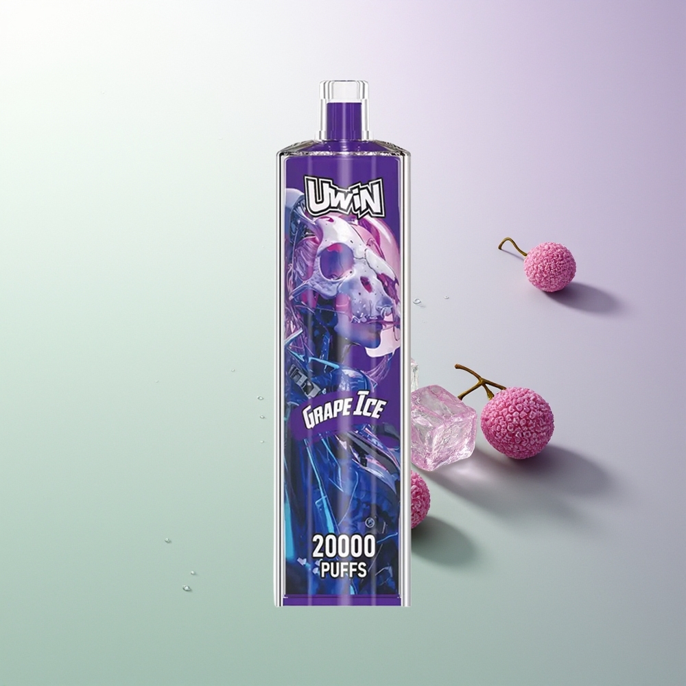 UWIN Shisha Hookah Crystal 20000 Puffs 22ml Mesh Coil Type-C Rechargeable DTL Ledena Grožđe
