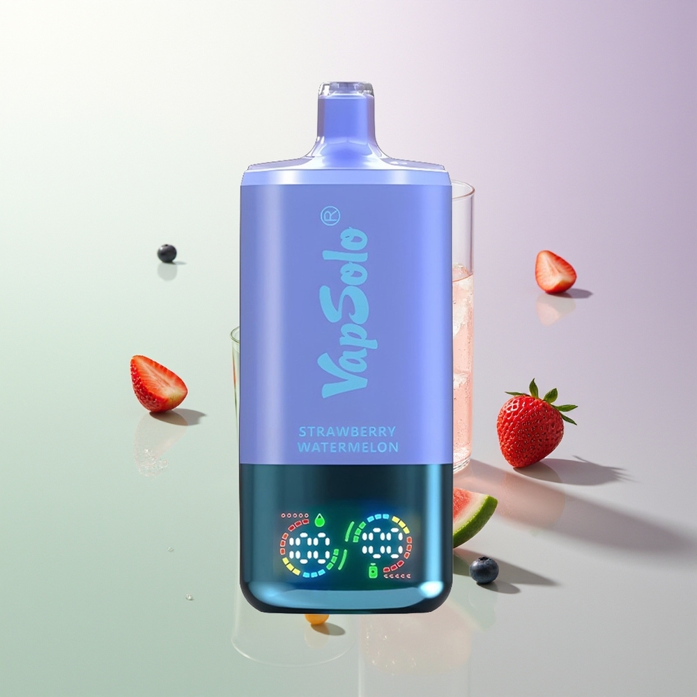 VapSolo Triple 30000 Puffs 40ml 3 Oil Tank Type-C Jagoda Lubenica & Borovnica Led