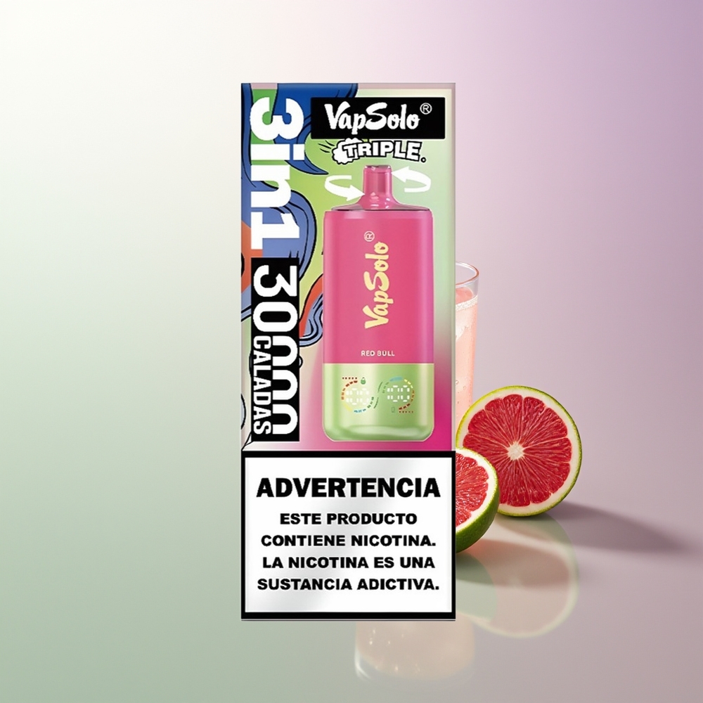 VapSolo Triple 30000 Puffs 40ml 3 Rezervoara Type-C Crveni Bik Srbija Dobavljači