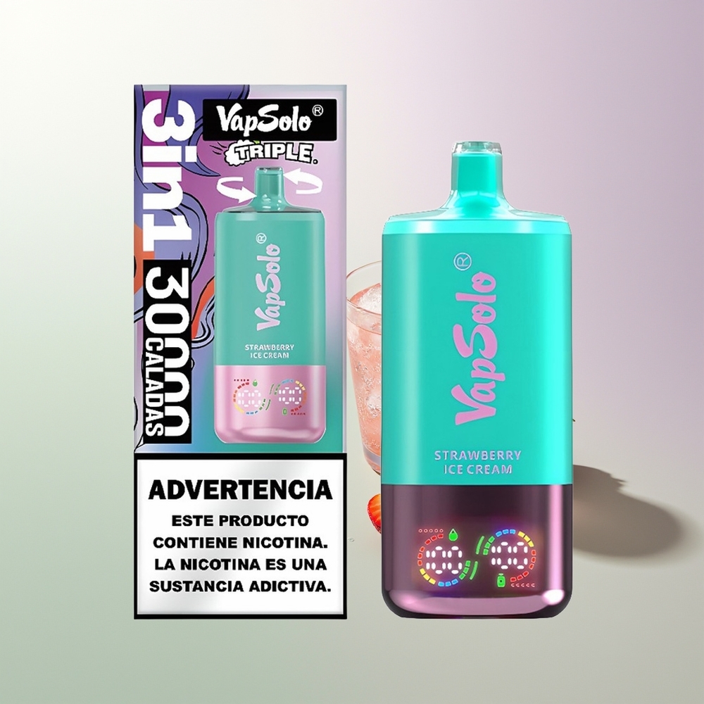 Vapsolo Triple 30000 Puffs 40ml 3 Oil Tank Type-C Jagoda Sladoled Srpski Dobavljači