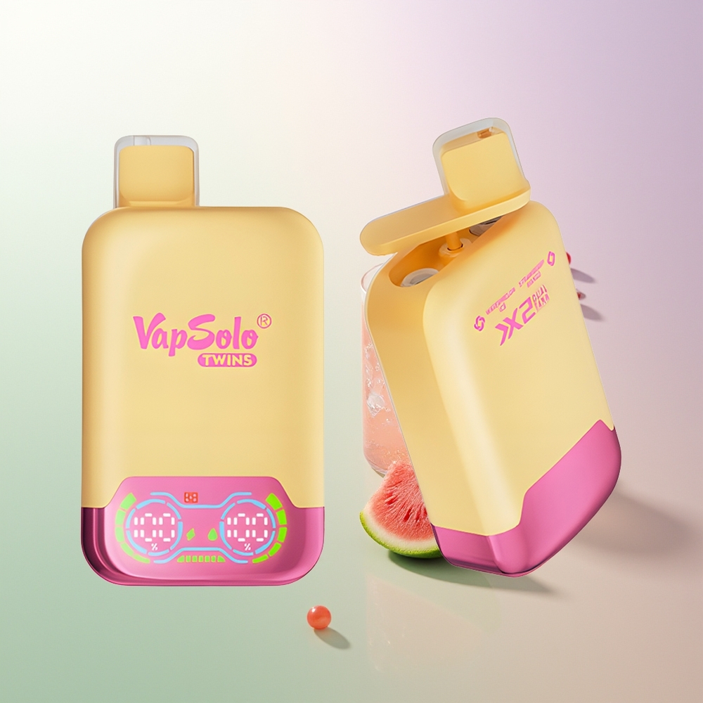 Vapsolo Twins 20000 Puffova Dual Type-C 40ml Lubenica Led & Jagoda Mango Srpski Dobavljači