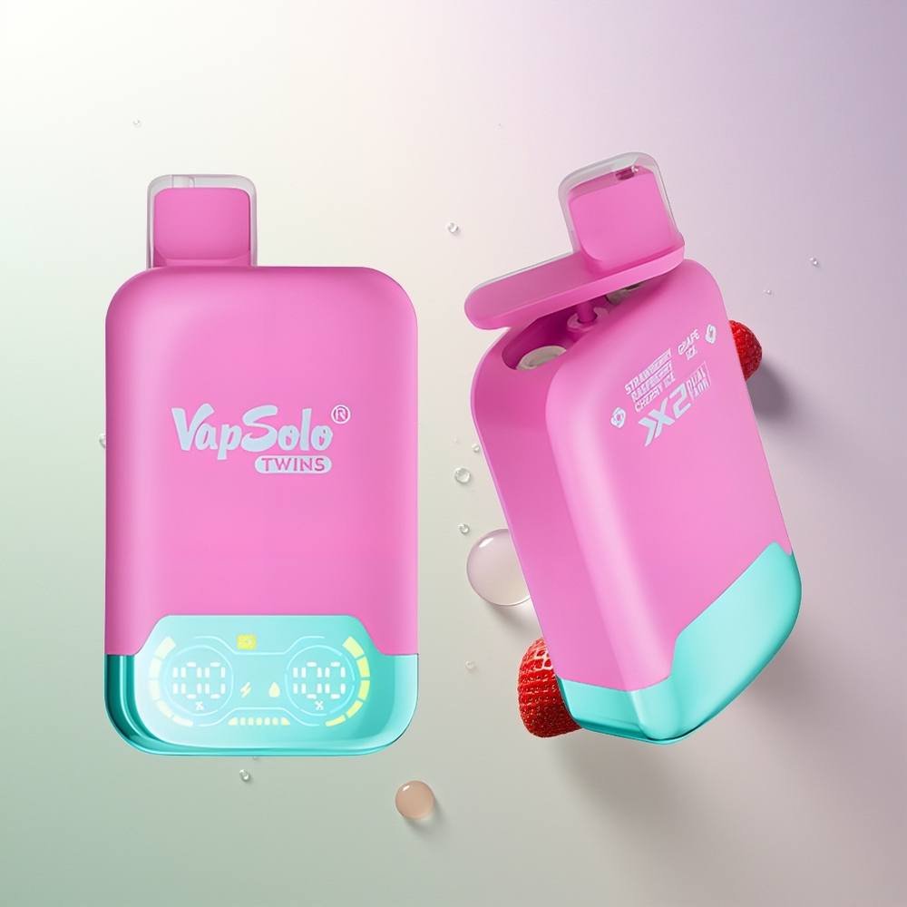 Vapsolo Twins 20000 Puffs 40ml 20mg/50mg Type-C Jagoda Malina Trešnja Ice & Grožđe Ice
