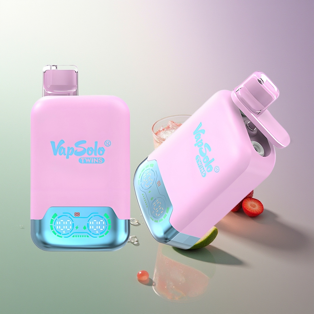 Vapsolo Twins 20000 Puffs 40ml 20mg/ml/50mg/ml Dual Tank Type-C Crna Ledena Zmija Voće Jagoda & Malina Lubenica Srpski Veleprodajci
