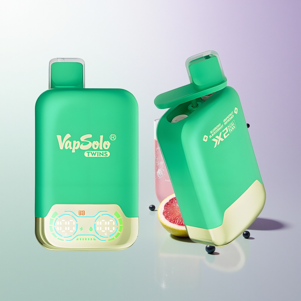 Vapsolo Twins 20000 Pufova 40ml Dva Rezervoara Type-C Plava Borovnica Crna Ribizla & Grejpfrut Osveživač