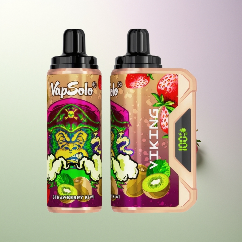 VapSolo VIKING 12000 Pufova Jednokratna Vape sa LED Ekranom i Type-C Punjenjem Jagoda Kivi Srbija Dobavljači