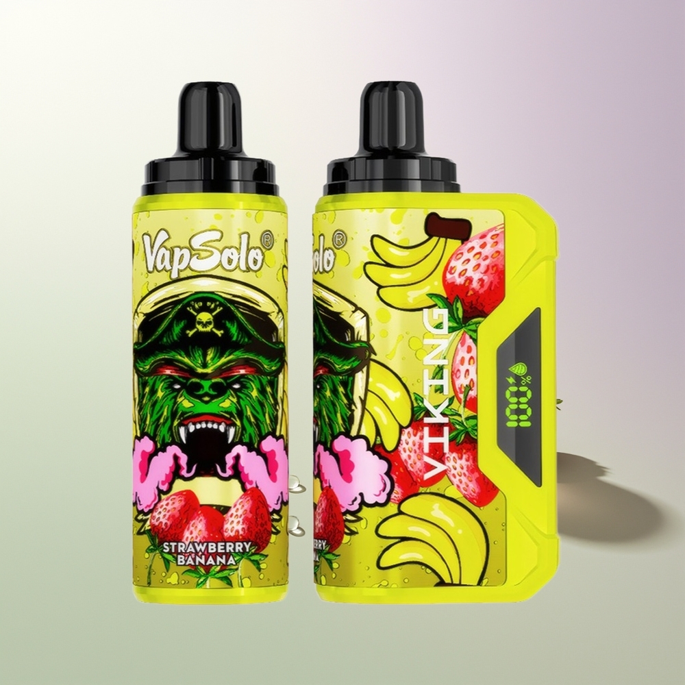 VapSolo VIKING 12000 Pufova sa LED displejem i Type-C punjenjem Jagoda Banana Srpski Dobavljači