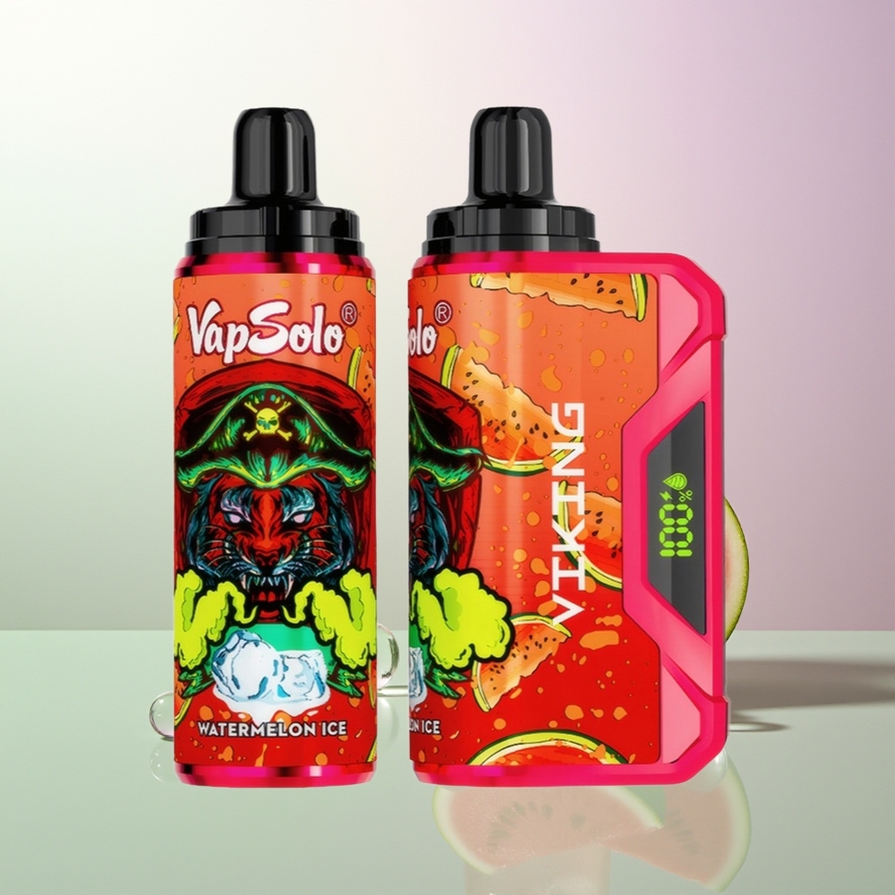 VapSolo VIKING 12000 Pusti 22ml Led Display Type-C Лубеница Лед