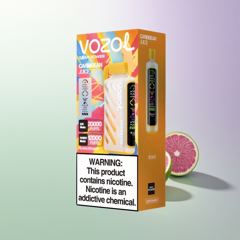 VOZOL Gear Power 20000 Puffs S.i.L.C. Tech Dual Mesh Coil 20mL 5% Karipska Đus