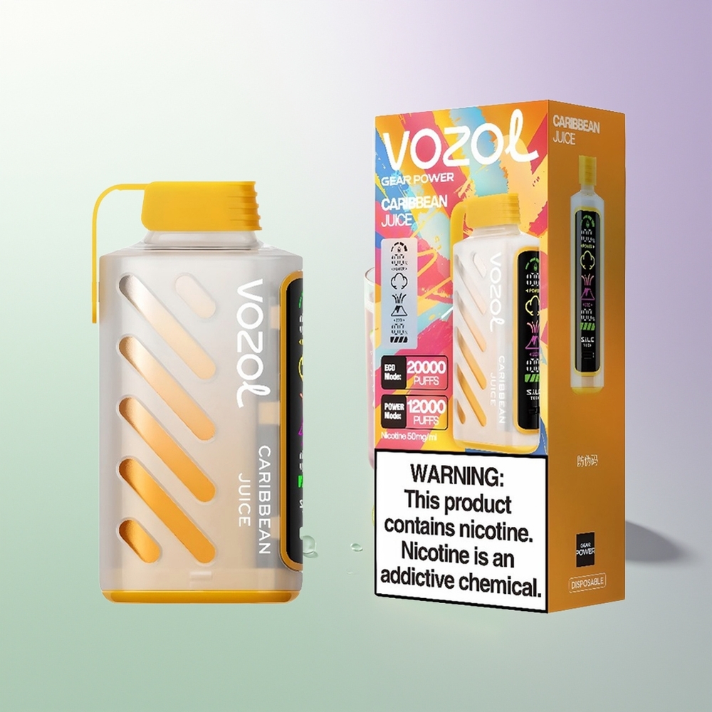VOZOL Gear Power 20000 Puffs S.i.L.C. Tech Dual Mesh Coil 20mL 5% Karipska Đus