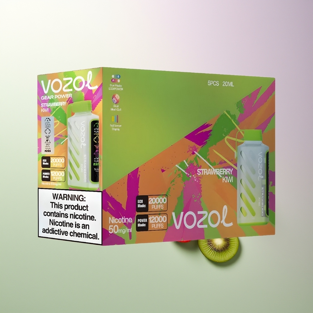 VOZOL Gear Power 20000 Pufova S.i.L.C. Tech Dual Mesh Coil Jagoda Kivi