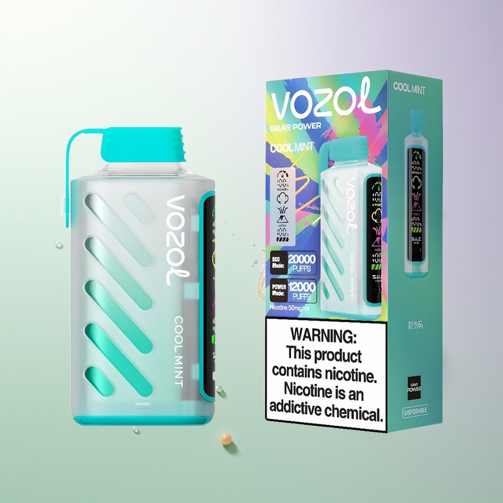 VOZOL Gear Power 20000 Puni Dual Mesh Coil 20mL 5%(50mg) Hladna Metvica