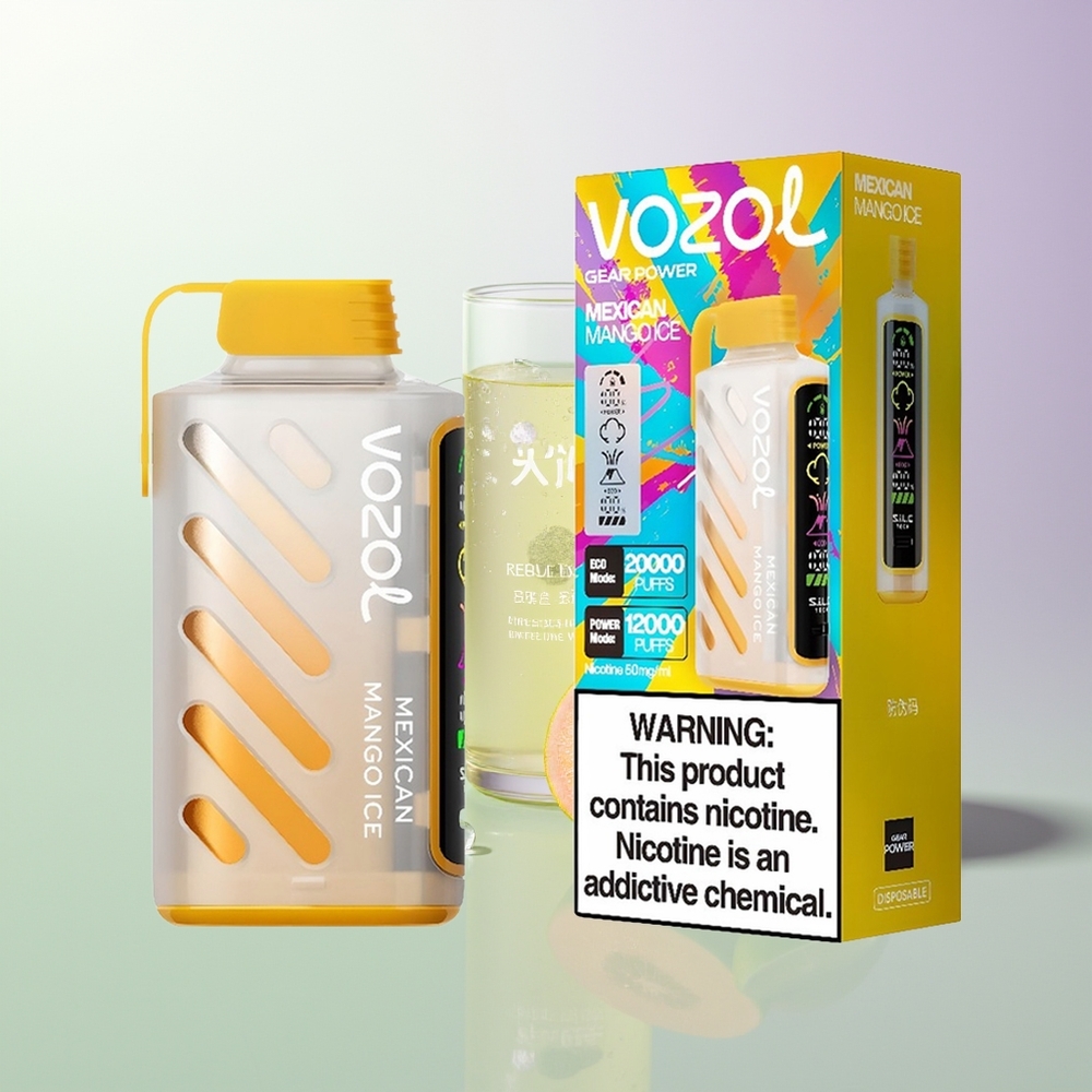 VOZOL Gear Power 20000 Puni Dual Mesh Coil 20mL Meksičko Mango Led