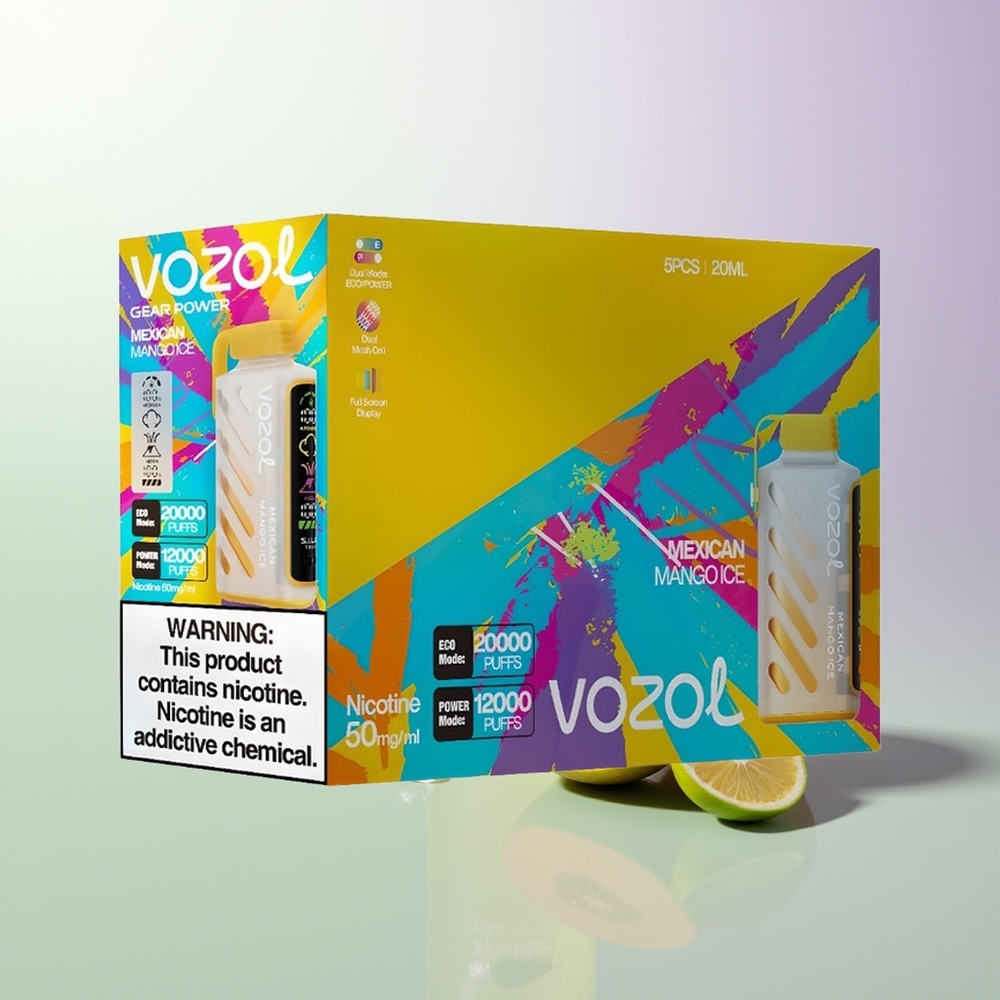 VOZOL Gear Power 20000 Puni Dual Mesh Coil 20mL Meksičko Mango Led