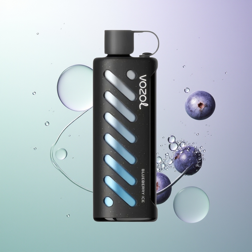 VOZOL Gear Shisha 25000 Puffova Dual Mesh Dual Modes S.i.L.C Tech 1000mAh 5mg/ml Borovnica Led