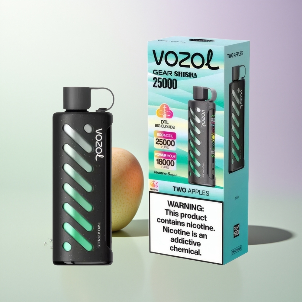VOZOL Gear Shisha 25000 Pufova Dual Mesh Dual Modes 1000mAh 5mg/ml Dve Jabuke