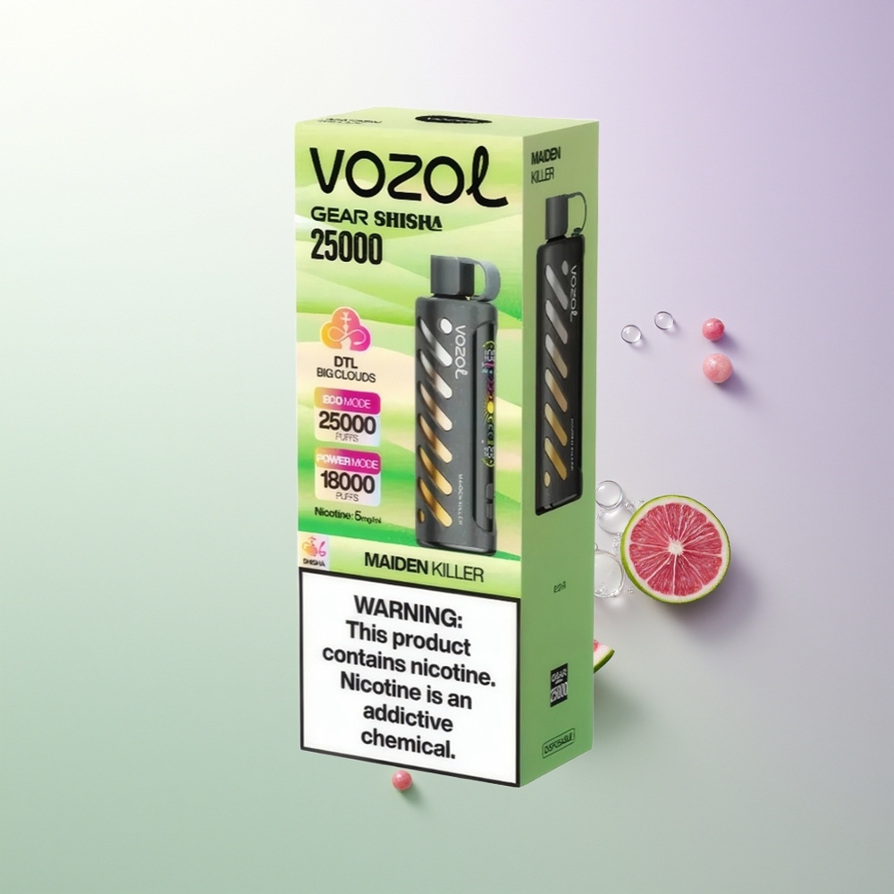 VOZOL Gear Shisha 25000 Pufova Dual Mesh Dual Modes 30 Ukusnih Aroma S.i.L.C Tech 1000mAh 5mg/ml