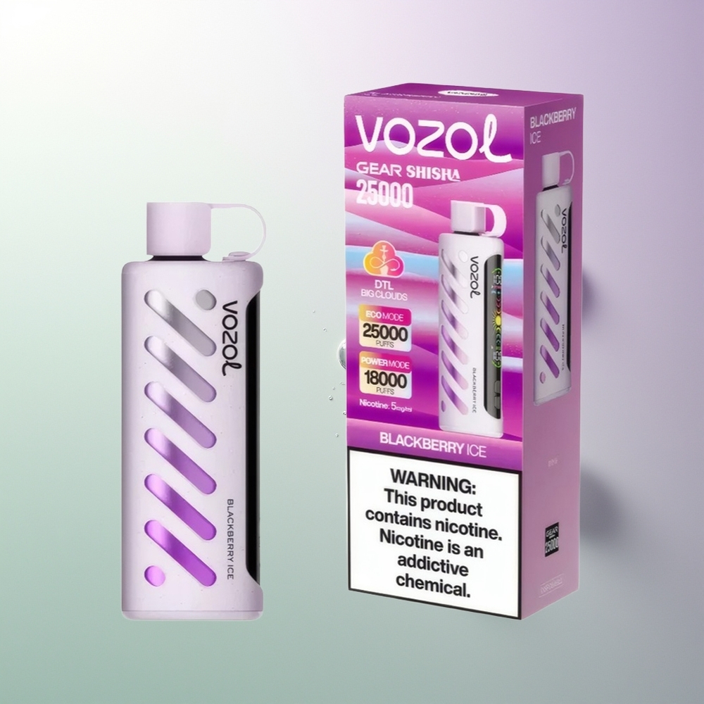 VOZOL Gear Shisha 25000 Pufova Dual Mesh Dual Modes S.i.L.C Tech 1000mAh 5mg/ml Kupina Led