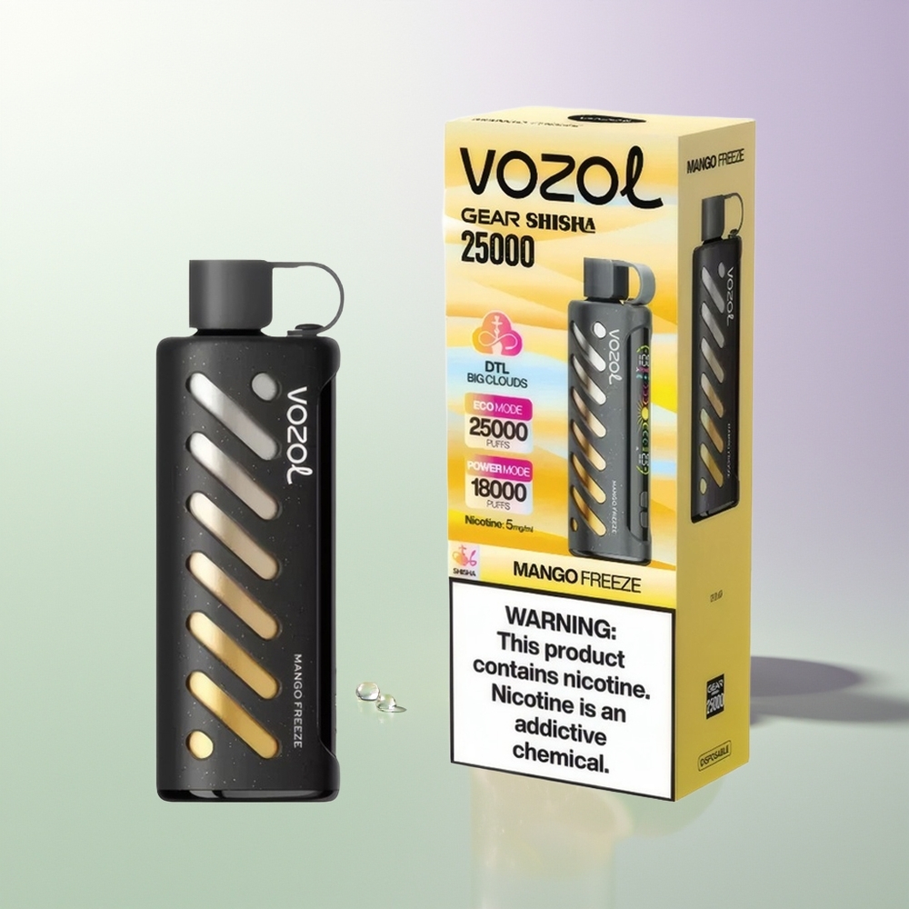 VOZOL Gear Shisha 25000 Pufova Dual Mesh Dual Modes S.i.L.C Tech 1000mAh 5mg/ml Zamrznuti Mango Srpski Veleprodajci